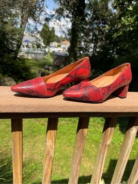 Shoe The Bear Copenhagen Red Snake Print
